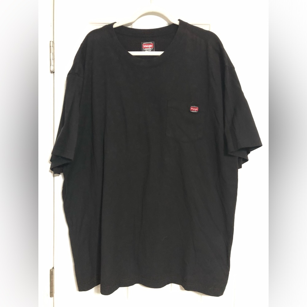 Wrangler workwear men’s black shirt size 4XL 58/60 short sleeve‎ rugged casual